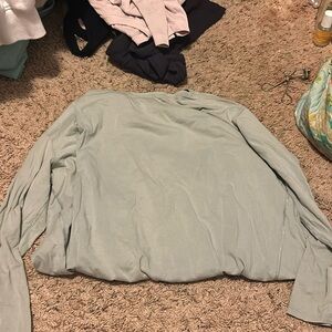 Lululemon Gray Long Sleeve Workout Top